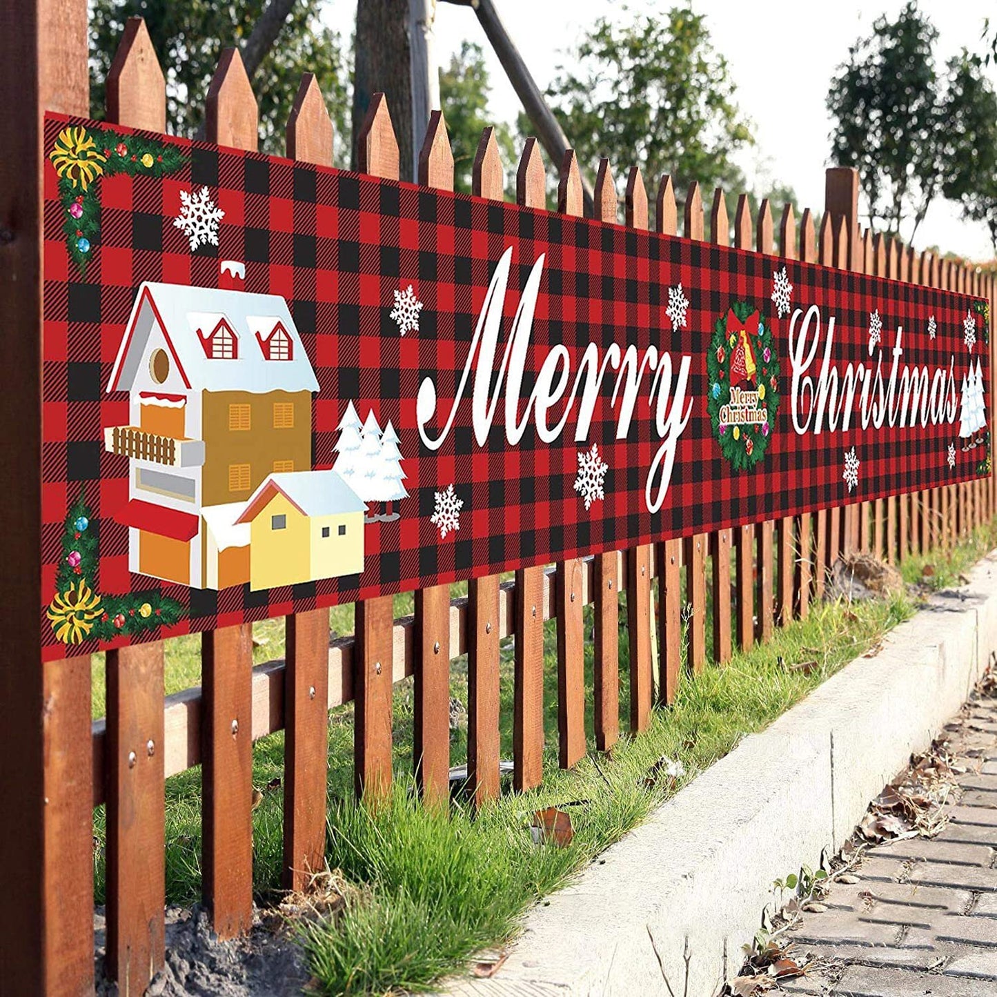 Christmas Outdoor Banner Flag Pulling🎄