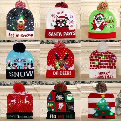 🎄 Early Christmas Sale 49% OFF🎄Christmas Theme LED Beanies - Buy 3 Free Shipping