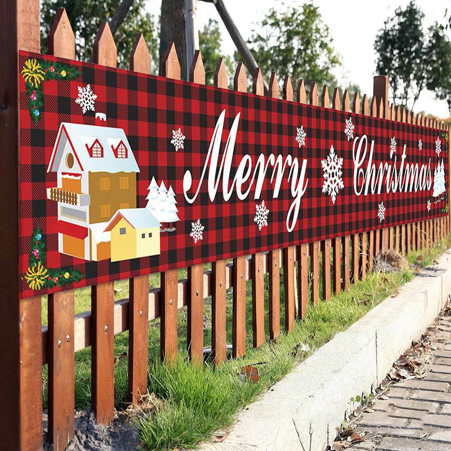 Christmas Outdoor Banner Flag Pulling🎄