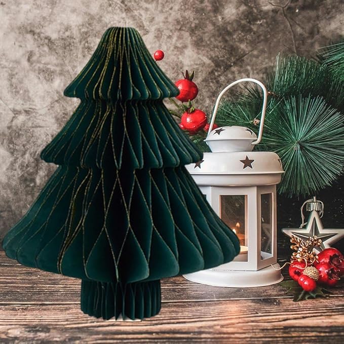 š2025 Christmas Hot Saleā”Foldable Honeycomb Paper Christmas Trees ā Table DĆ©cor