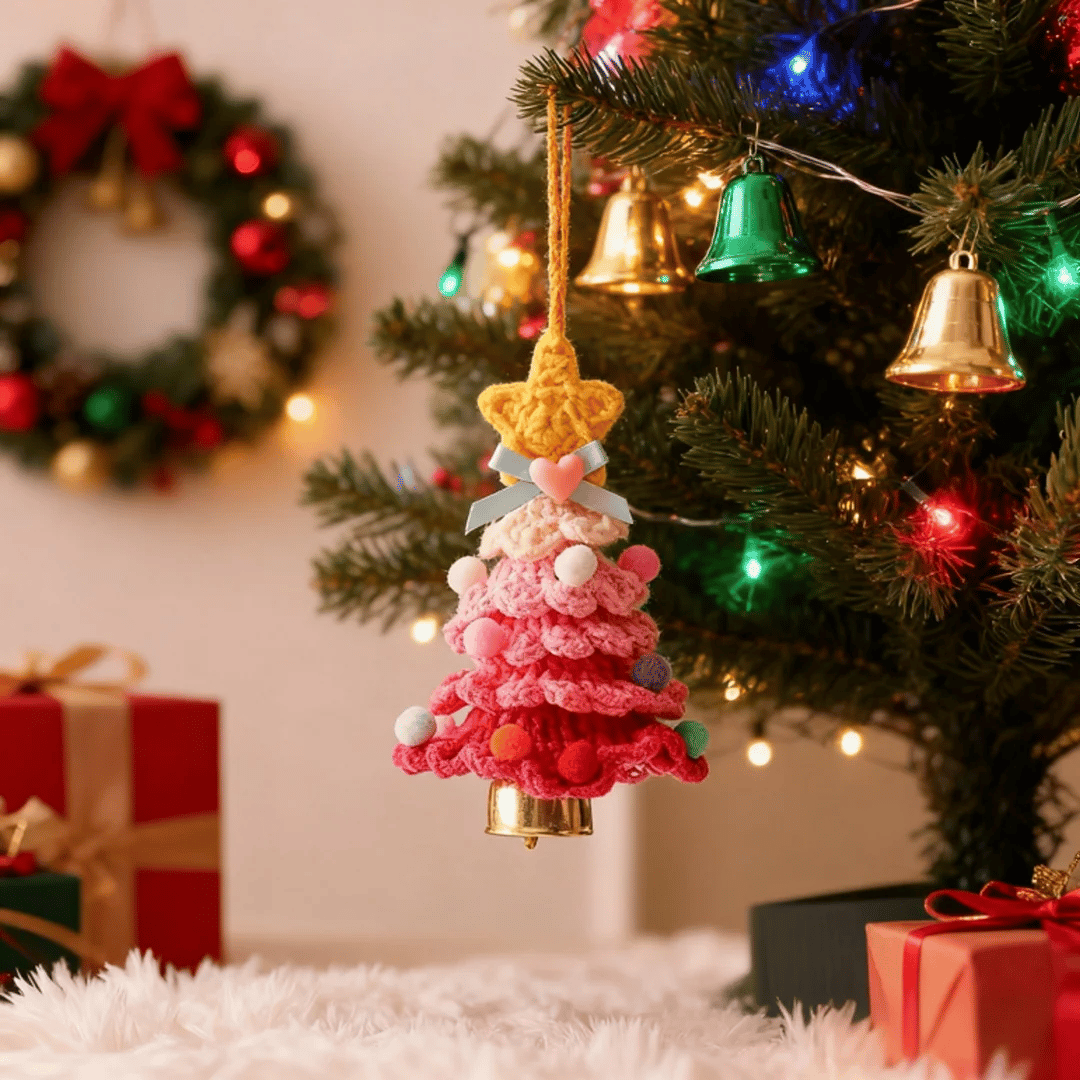 🎄Tiny Handmade Christmas Tree – Cozy Ornament & Heartfelt Holiday Gift