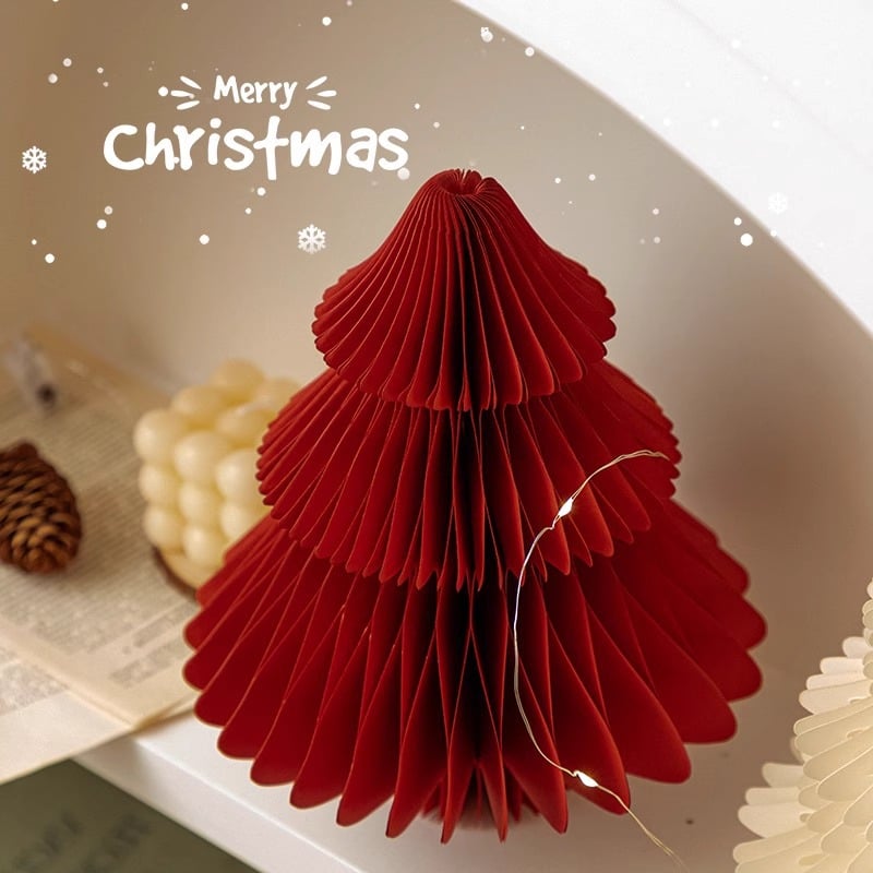 š2025 Christmas Hot Saleā”Foldable Honeycomb Paper Christmas Trees ā Table DĆ©cor