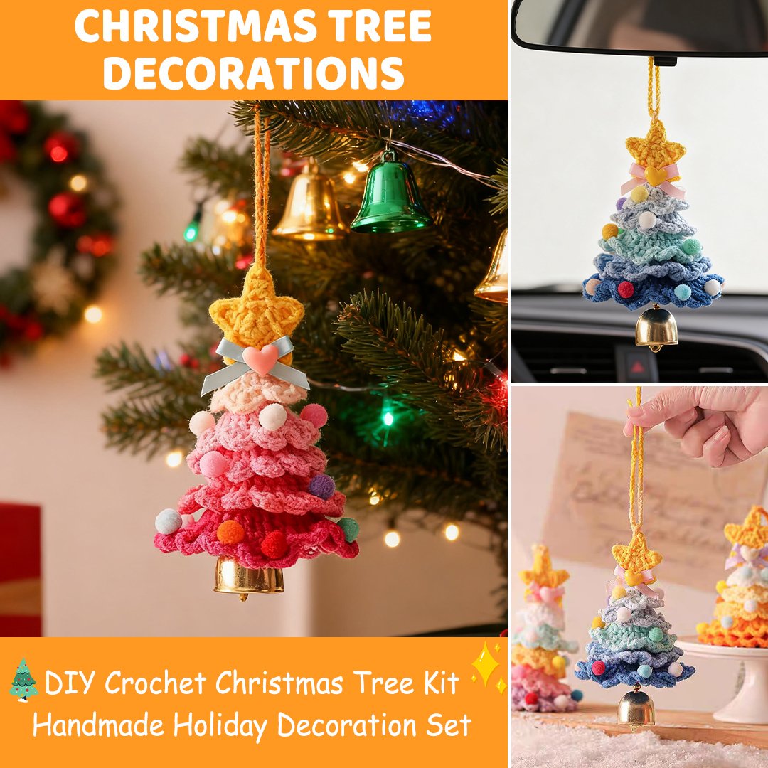 🎄Tiny Handmade Christmas Tree – Cozy Ornament & Heartfelt Holiday Gift
