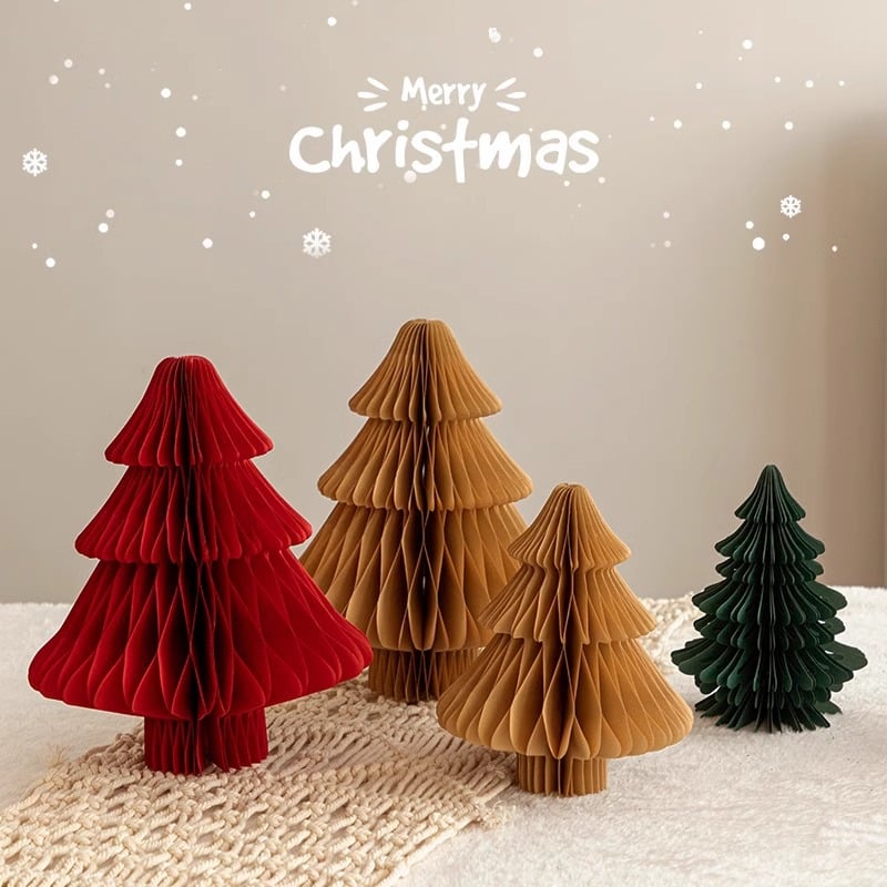 š2025 Christmas Hot Saleā”Foldable Honeycomb Paper Christmas Trees ā Table DĆ©cor