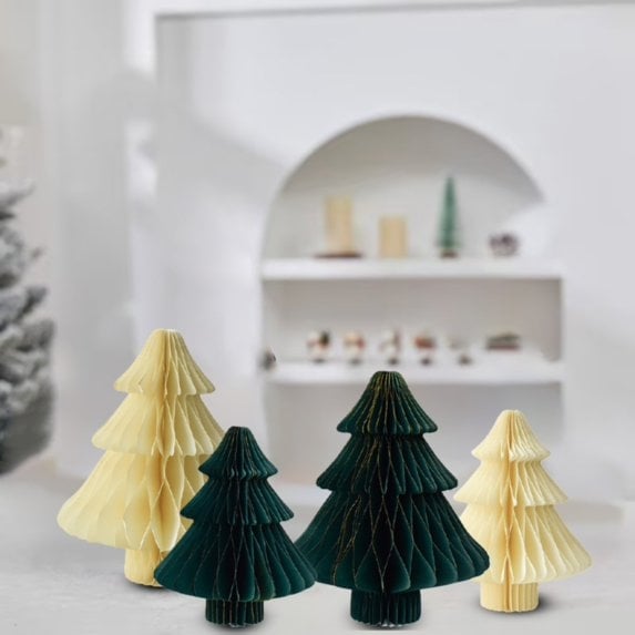 š2025 Christmas Hot Saleā”Foldable Honeycomb Paper Christmas Trees ā Table DĆ©cor