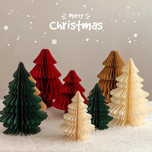 š2025 Christmas Hot Saleā”Foldable Honeycomb Paper Christmas Trees ā Table DĆ©cor