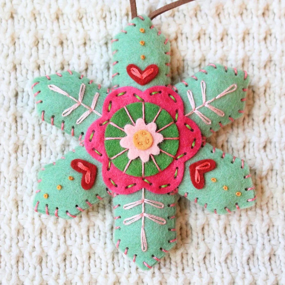 🎄50K+ SOLD! 🎁✨Christmas Snowflake Felt Ornament/Ornament Kit