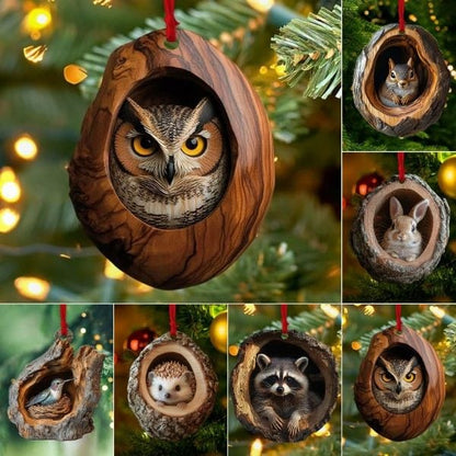 🎁Handmade 2D Acrylic Animal Christmas Ornament🎄