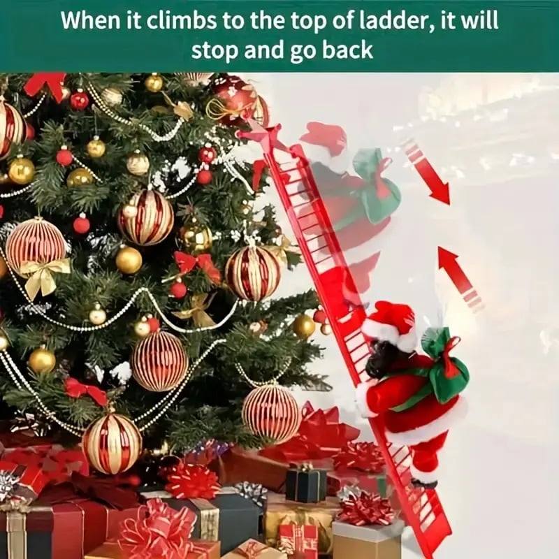 🔥Christmas decoration electric ladder Santa Claus