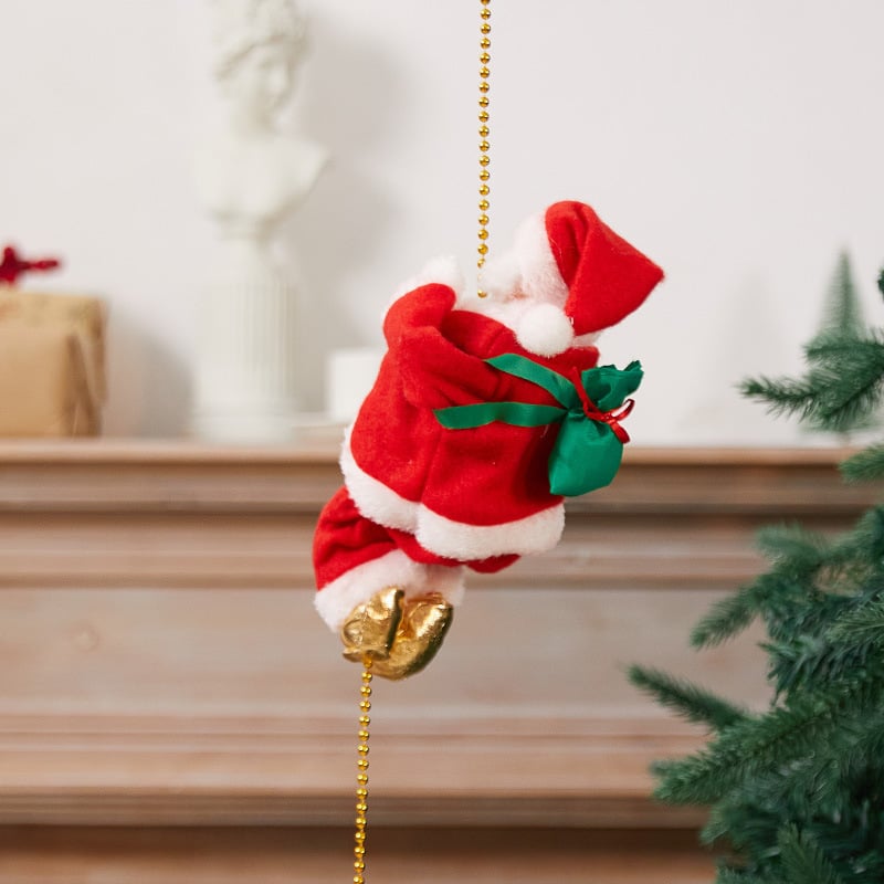 🎄Classic Climbing Beads Santa Claus, Christmas Decorations(Batteries Provide Your Own)