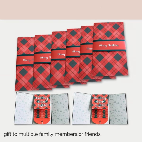 🎅✨Handmade Waterfall Christmas Gift Card Booklet♻️Free PDF Included!