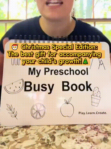 My Preschool Busy Book(12 Different Themes Pages)📚 Best Christmas Gift for kids🎁