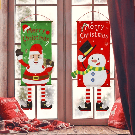 🎁Merry Christmas Window Sign Banners
