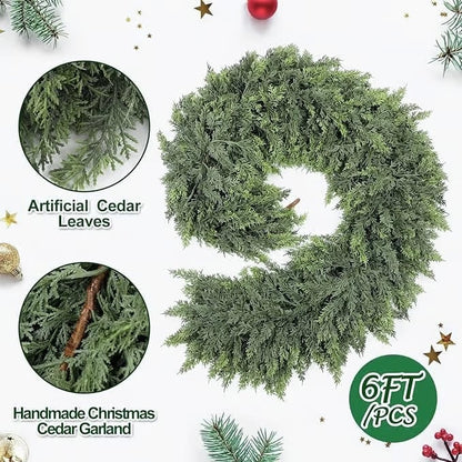 🏆LAST DAY SALE 49% OFF - 🎄2025 Christmas Artificial Cedar Garland