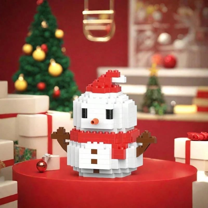Christmas Pixel Block Figures