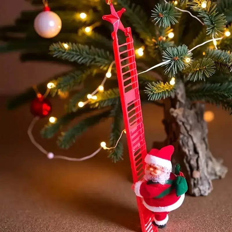 🔥Christmas decoration electric ladder Santa Claus