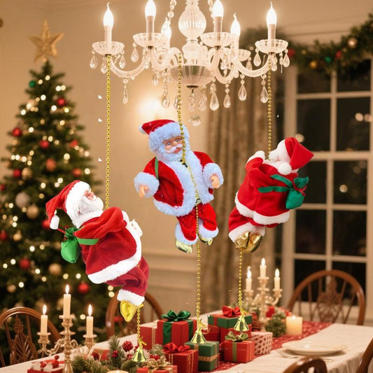 🎄Classic Climbing Beads Santa Claus, Christmas Decorations(Batteries Provide Your Own)