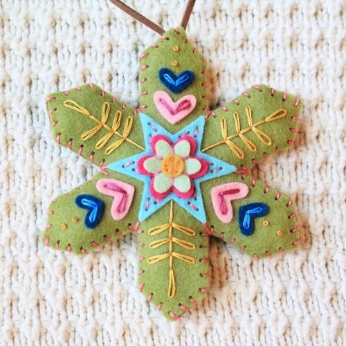 🎄50K+ SOLD! 🎁✨Christmas Snowflake Felt Ornament/Ornament Kit