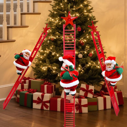 🔥Christmas decoration electric ladder Santa Claus