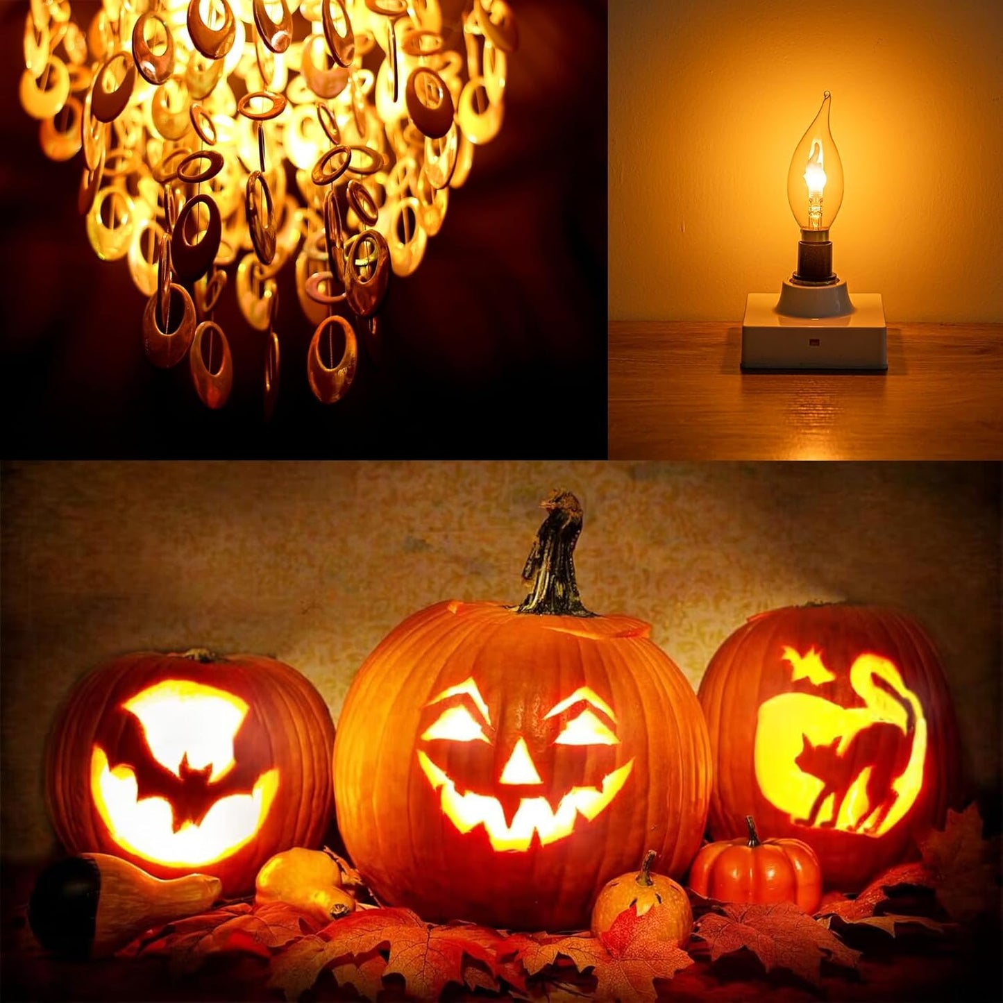 🔥E12 LED Flickering Flame Decoration Light Bulbs -Perfect Ambiance for Halloween Christmas(BUY 6 FREE SHIPPPING)
