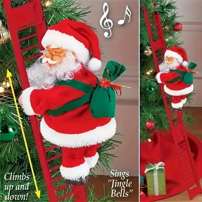 🔥Christmas decoration electric ladder Santa Claus