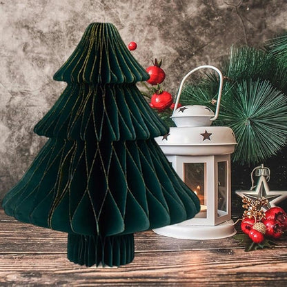 🏆2025 Christmas Hot Sale⚡Foldable Honeycomb Paper Christmas Trees – Table Décor