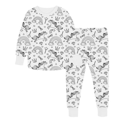 🎁 Super Christmas Gift · 🎨Kids DIY Hand Painted Coloring Pajamas Set
