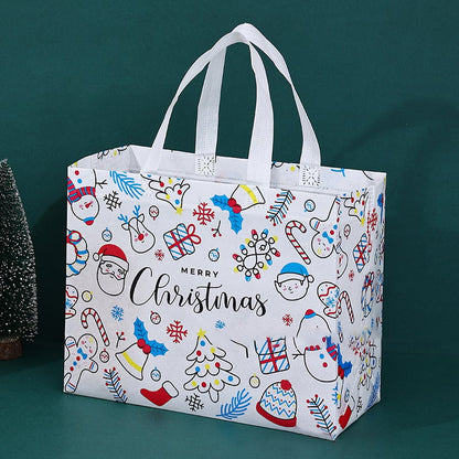 16PCS Christmas Gift Bags With Assorted Patterns. Reusable Non - Woven