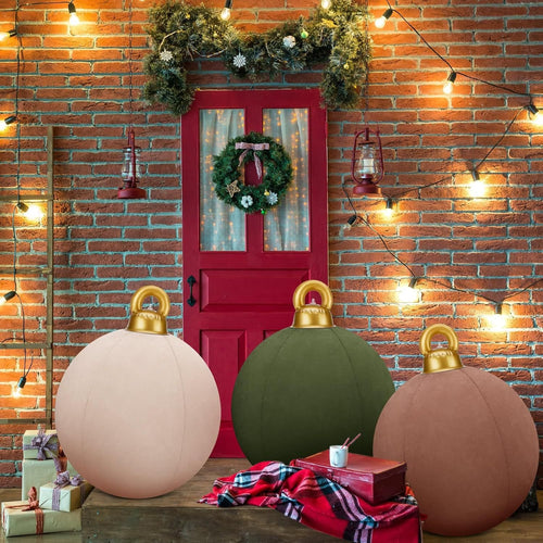 Inflatable Velvet Christmas Balls Ornaments