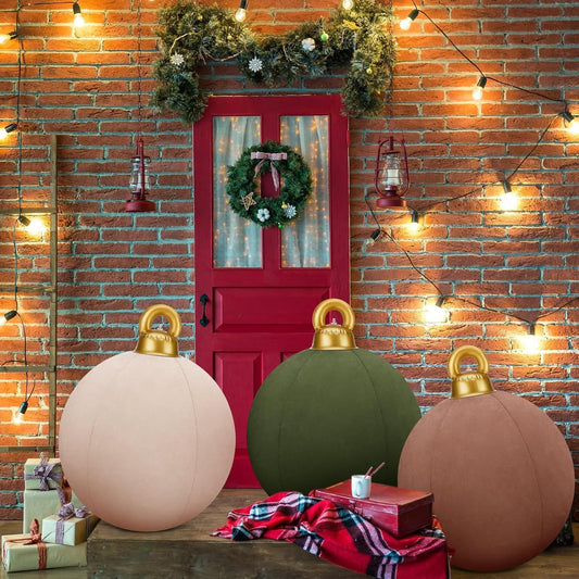 Inflatable Velvet Christmas Balls Ornaments