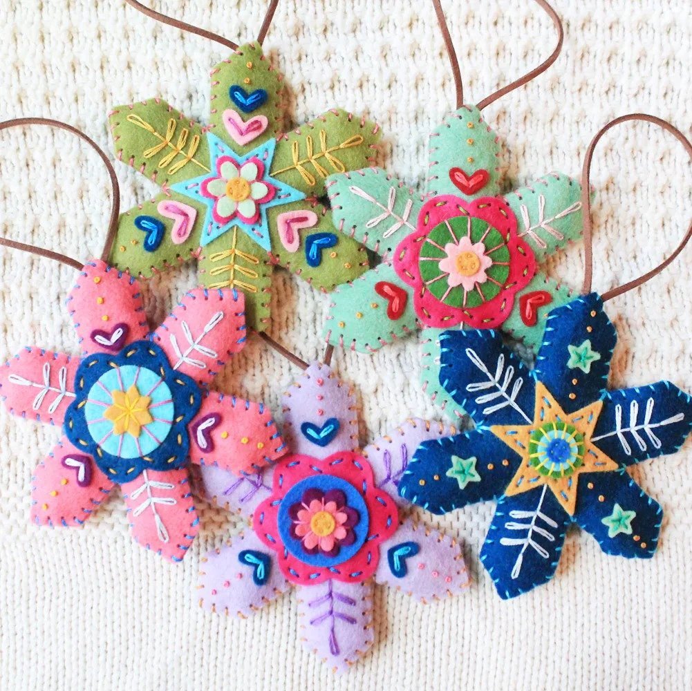 🎄50K+ SOLD! 🎁✨Christmas Snowflake Felt Ornament/Ornament Kit