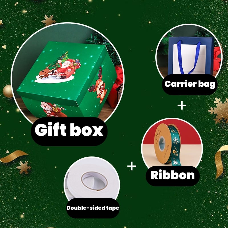 🎅💸 2025 Creative Christmas Gift Box🎁5-Story Surprise Explosion Gift Box with Ribbon