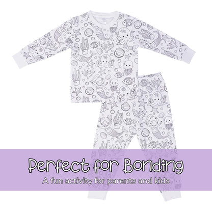 🎁 Super Christmas Gift · 🎨Kids DIY Hand Painted Coloring Pajamas Set