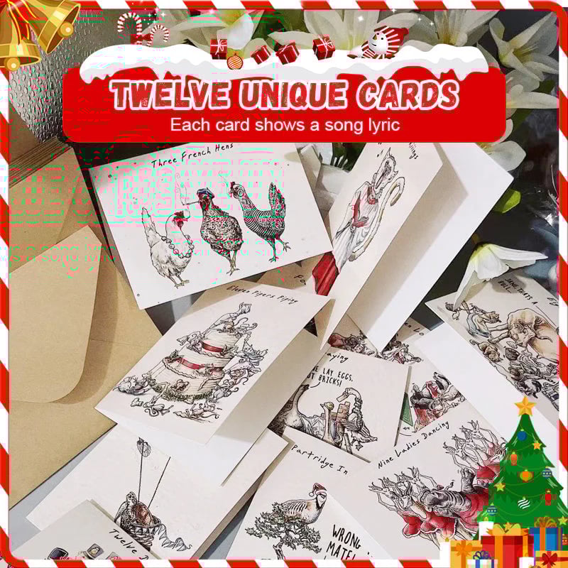 🔥Twelve Days of Christmas Cards Set