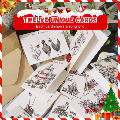 🔥Twelve Days of Christmas Cards Set
