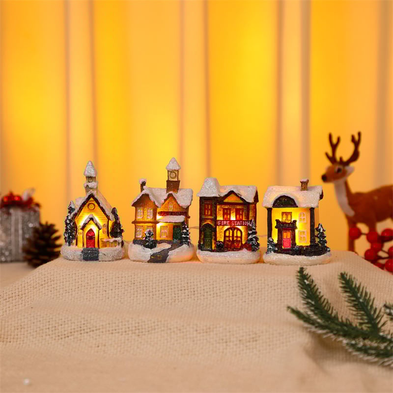 Christmas Village Set Led Light