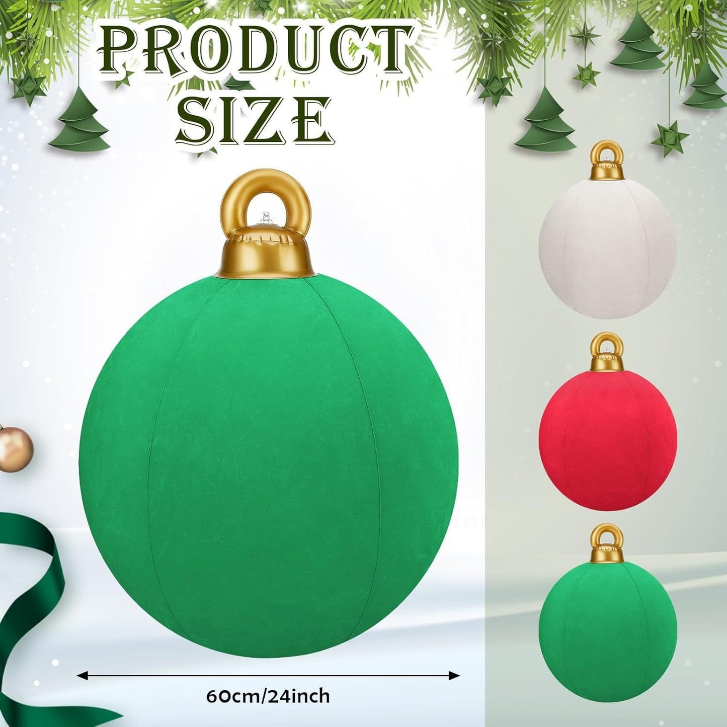 Inflatable Velvet Christmas Balls Ornaments