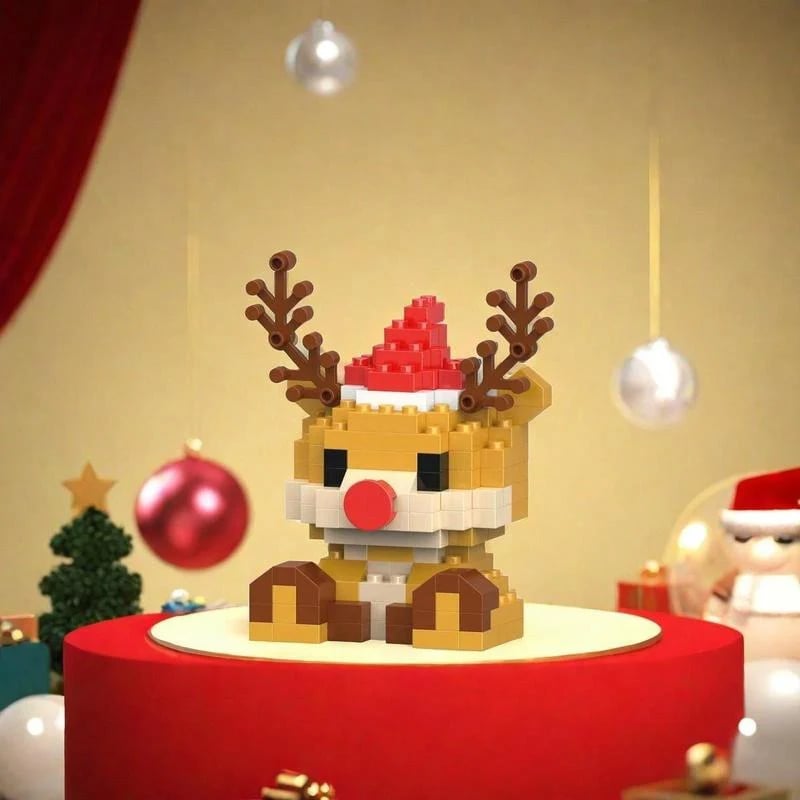 Christmas Pixel Block Figures