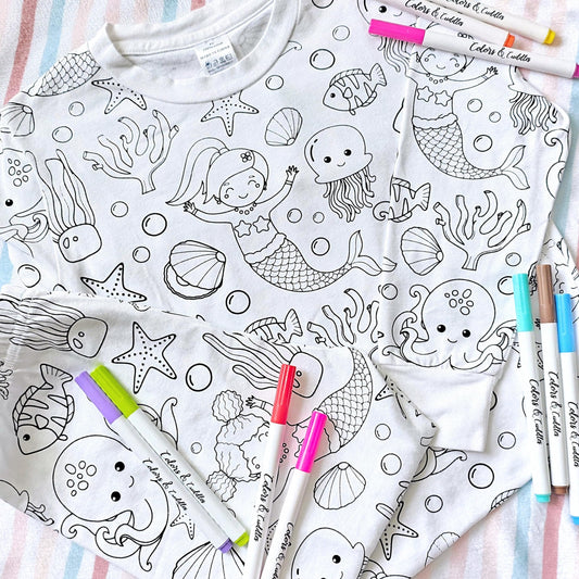 🎁 Super Christmas Gift · 🎨Kids DIY Hand Painted Coloring Pajamas Set