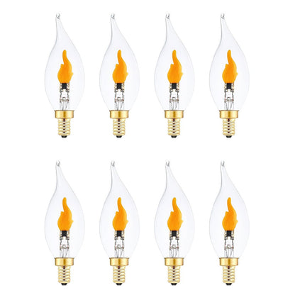 🔥E12 LED Flickering Flame Decoration Light Bulbs -Perfect Ambiance for Halloween Christmas(BUY 6 FREE SHIPPPING)