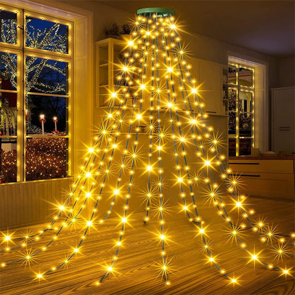 Christmas Pre-sale SALE🎄Christmas Tree Waterfall Lights with Ring