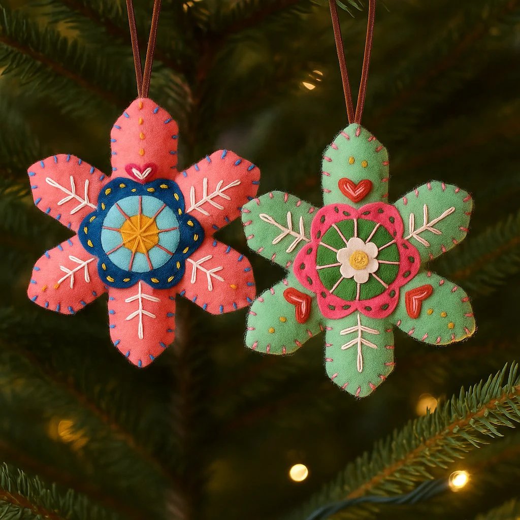 🎄50K+ SOLD! 🎁✨Christmas Snowflake Felt Ornament/Ornament Kit