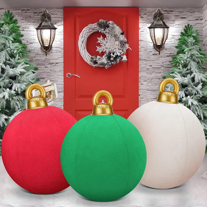 Inflatable Velvet Christmas Balls Ornaments