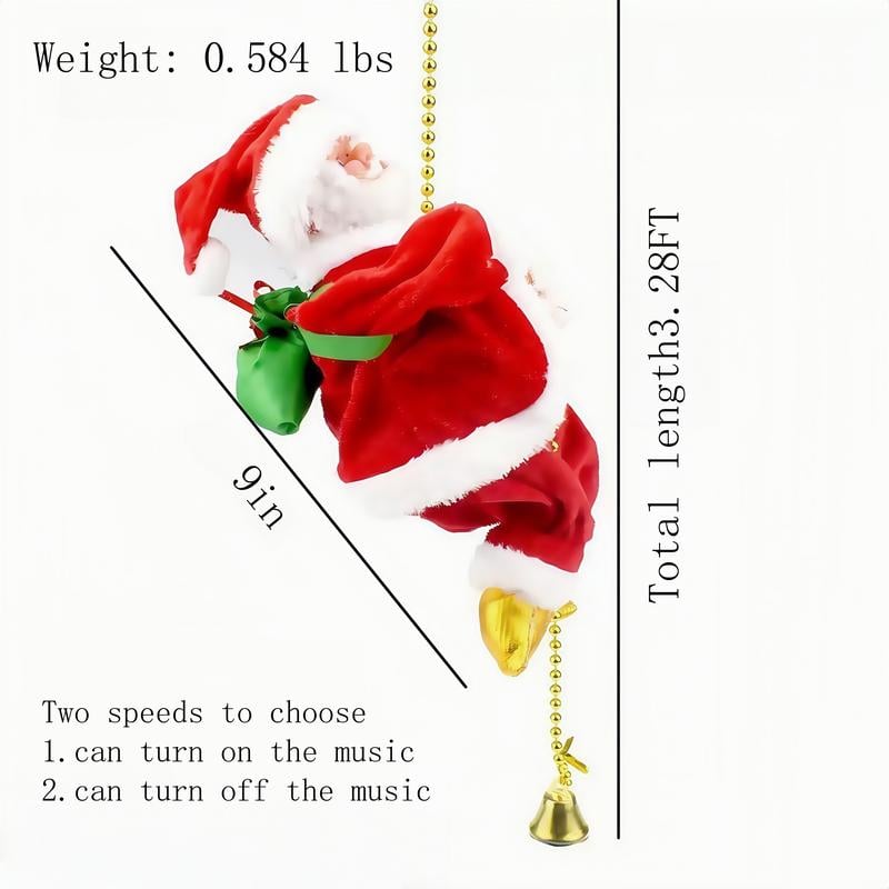 🎄Classic Climbing Beads Santa Claus, Christmas Decorations(Batteries Provide Your Own)