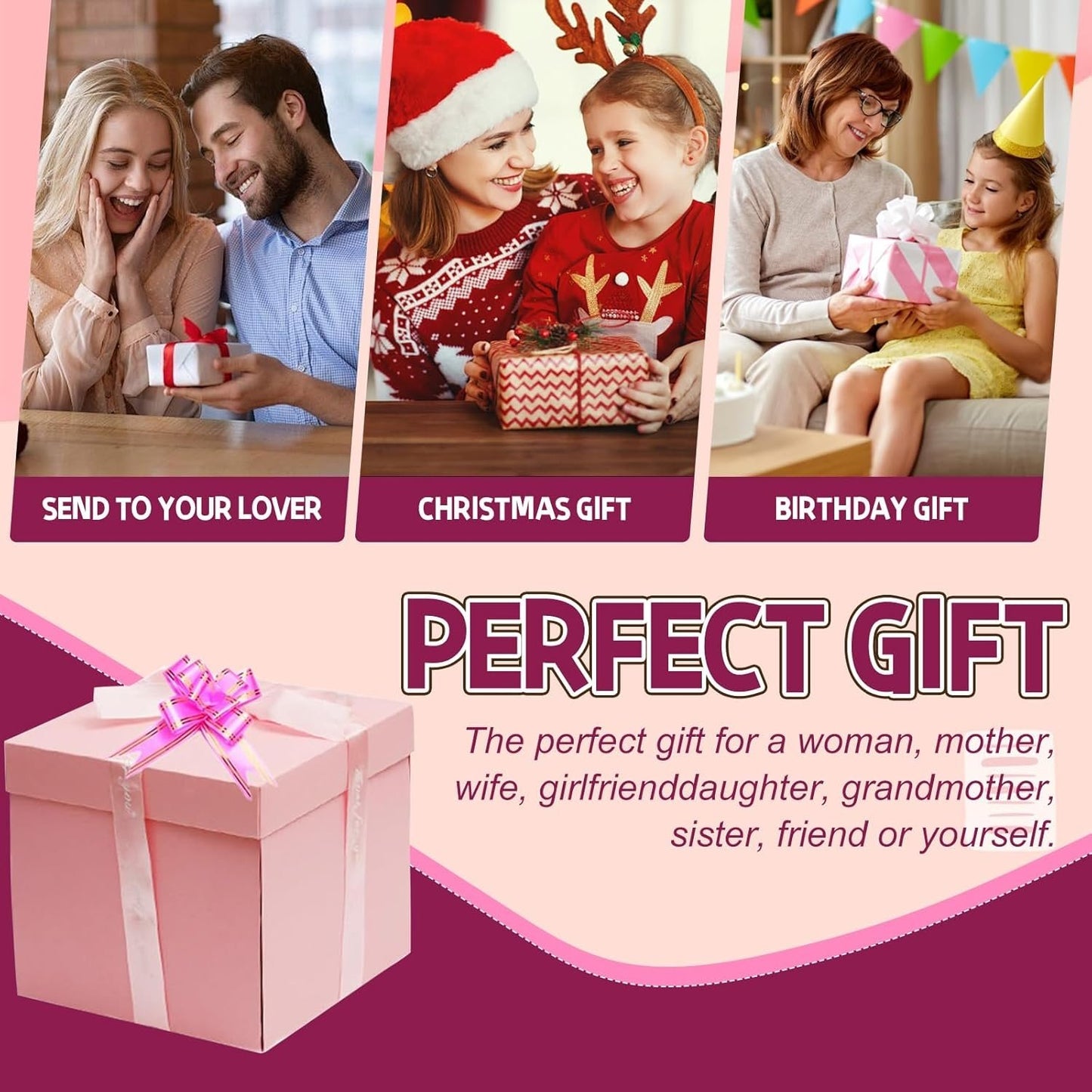 🎅💸 2025 Creative Christmas Gift Box🎁5-Story Surprise Explosion Gift Box with Ribbon