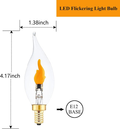 🔥E12 LED Flickering Flame Decoration Light Bulbs -Perfect Ambiance for Halloween Christmas(BUY 6 FREE SHIPPPING)
