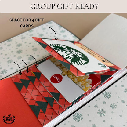 🎅✨Handmade Waterfall Christmas Gift Card Booklet♻️Free PDF Included!