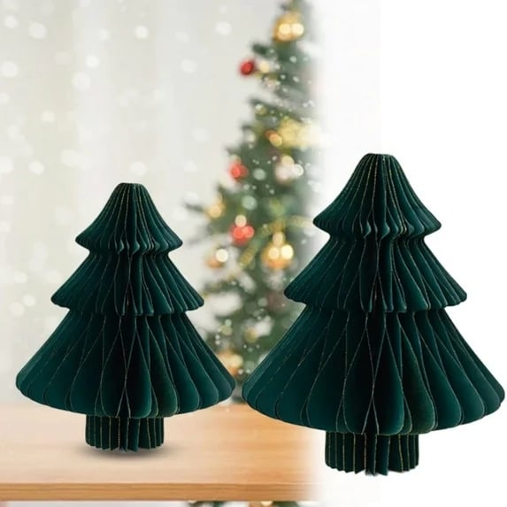🏆2025 Christmas Hot Sale⚡Foldable Honeycomb Paper Christmas Trees – Table Décor