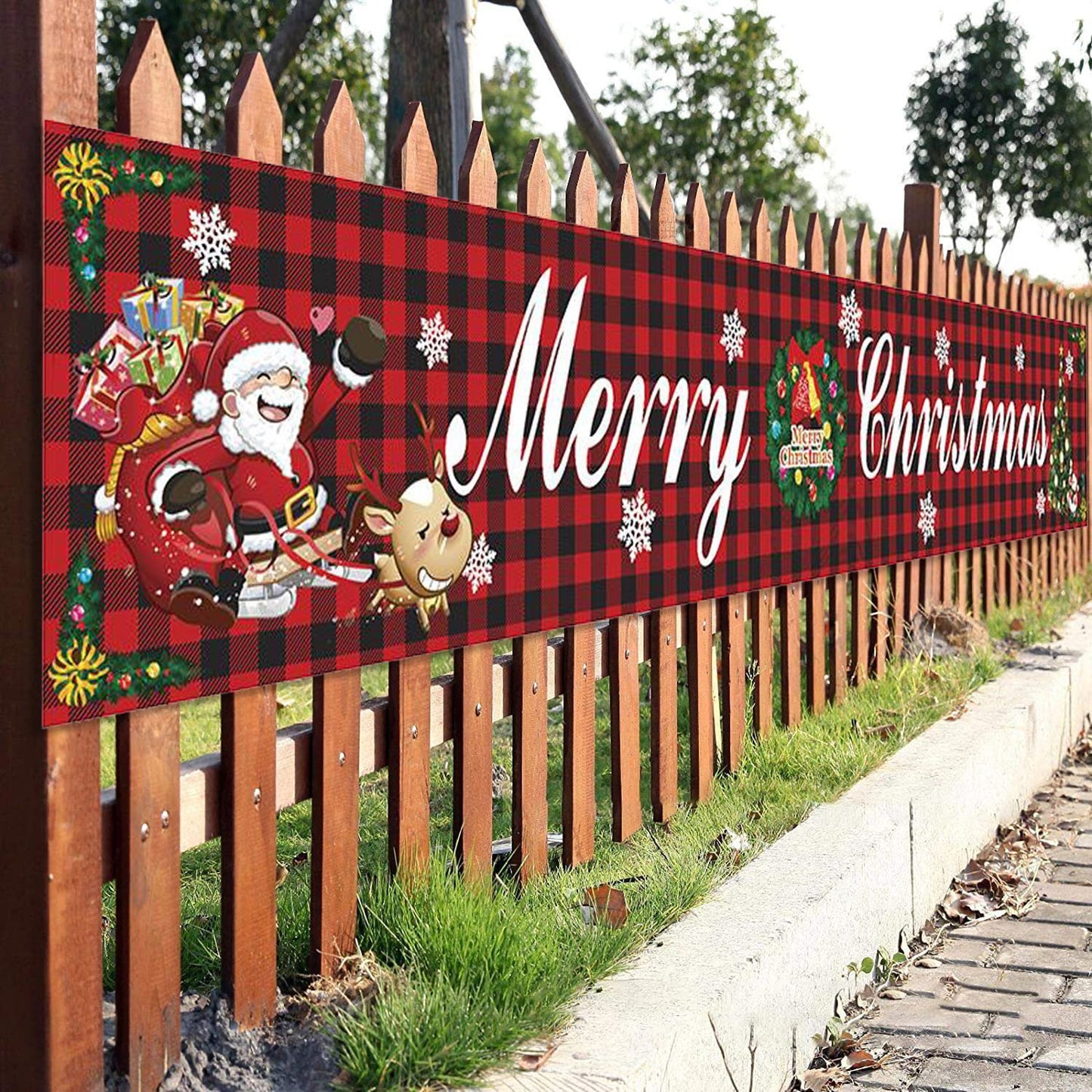 Christmas Outdoor Banner Flag Pulling🎄